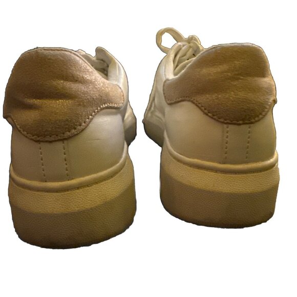 Time and Tru Sneakers Women's size 8 US Classic Court Casual White Gold - Picture 8 of 13